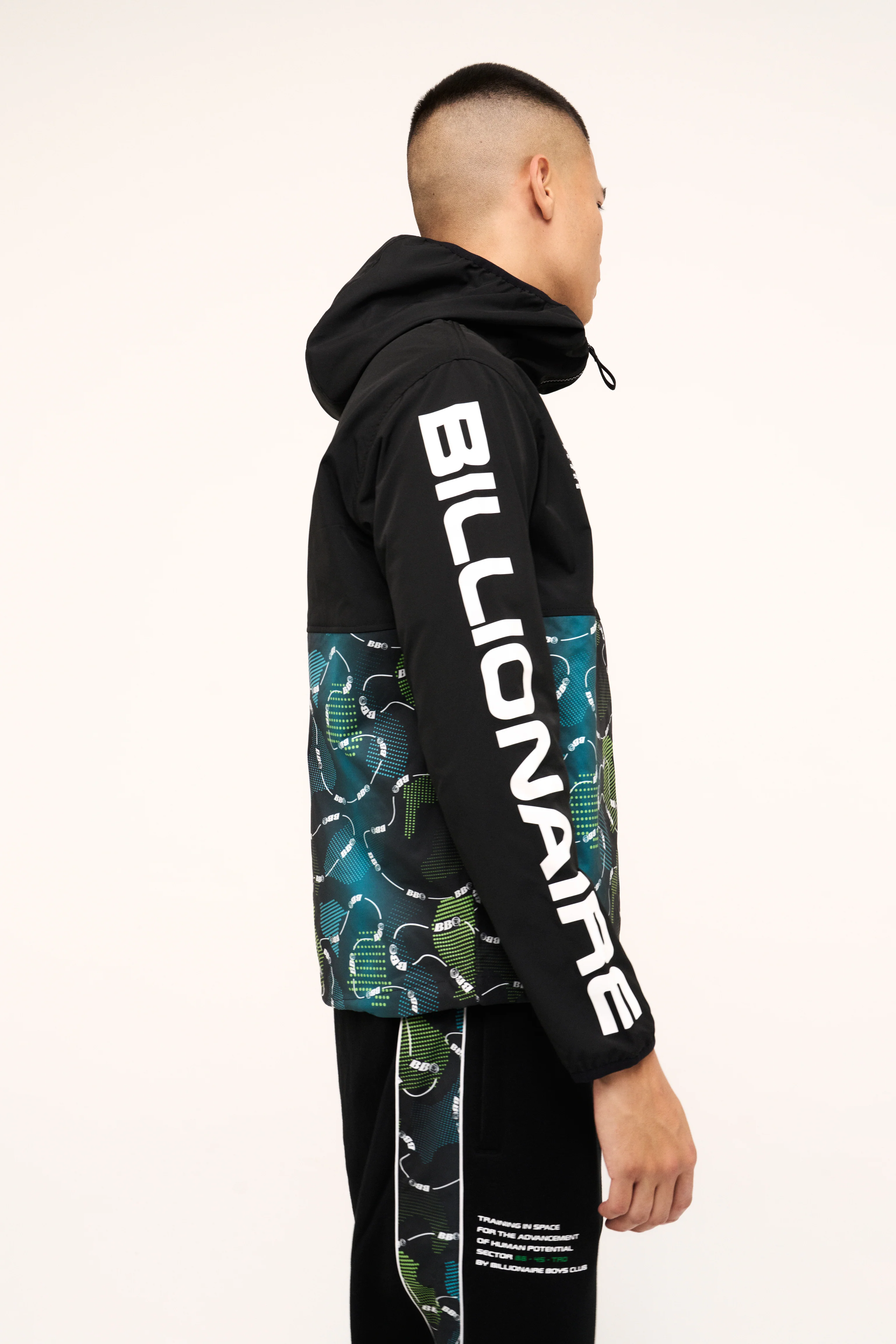 BB ASTRO CAMO PANEL WINDBREAKER - BLACK - Image 4