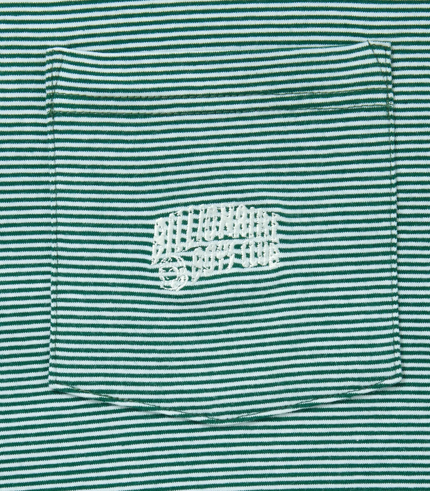 BORDER POCKET L/S T-SHIRT - GREEN/WHITE - Image 3