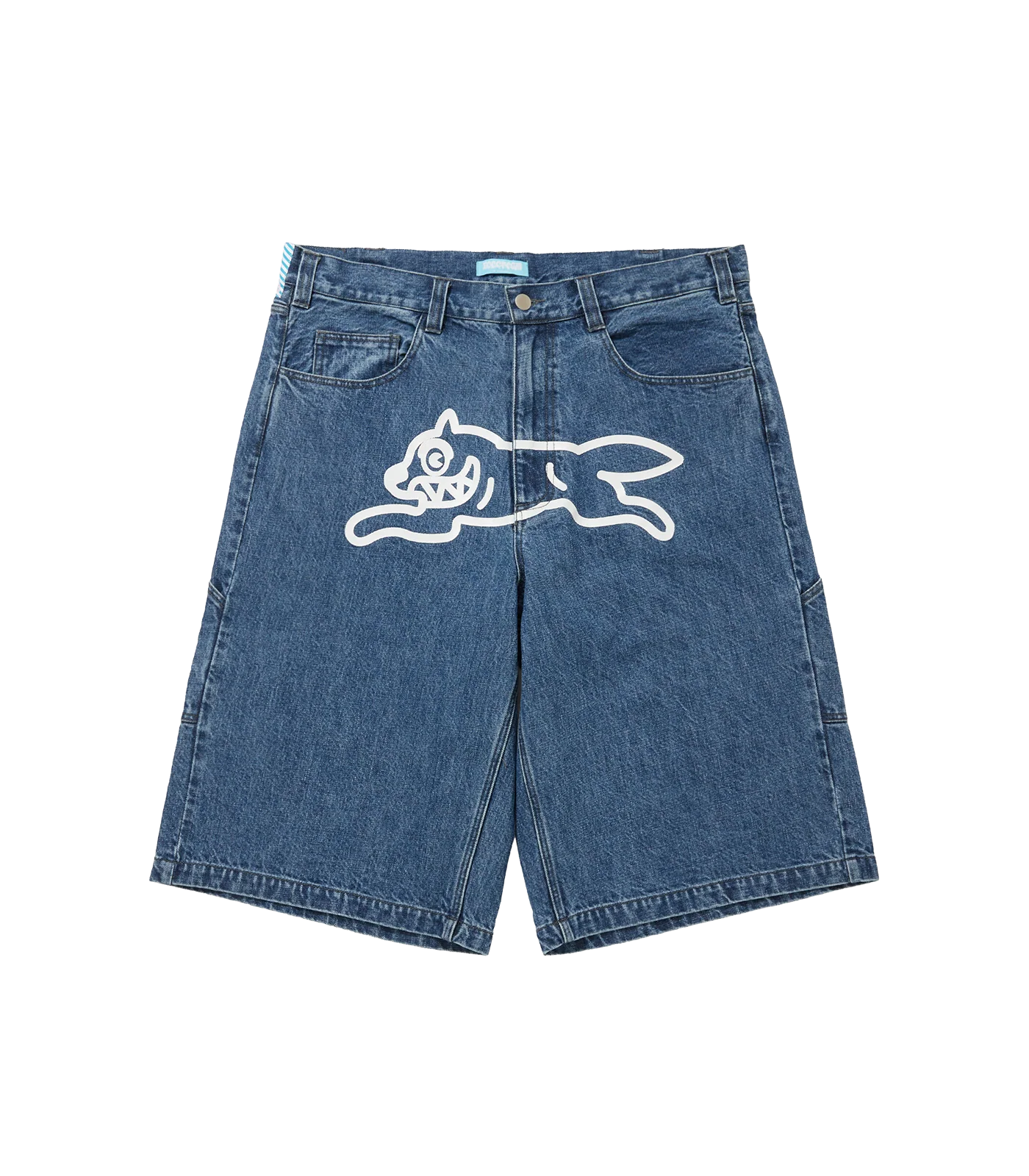 RUNNING DOG BUGGY DENIM SHORTS - BLUE