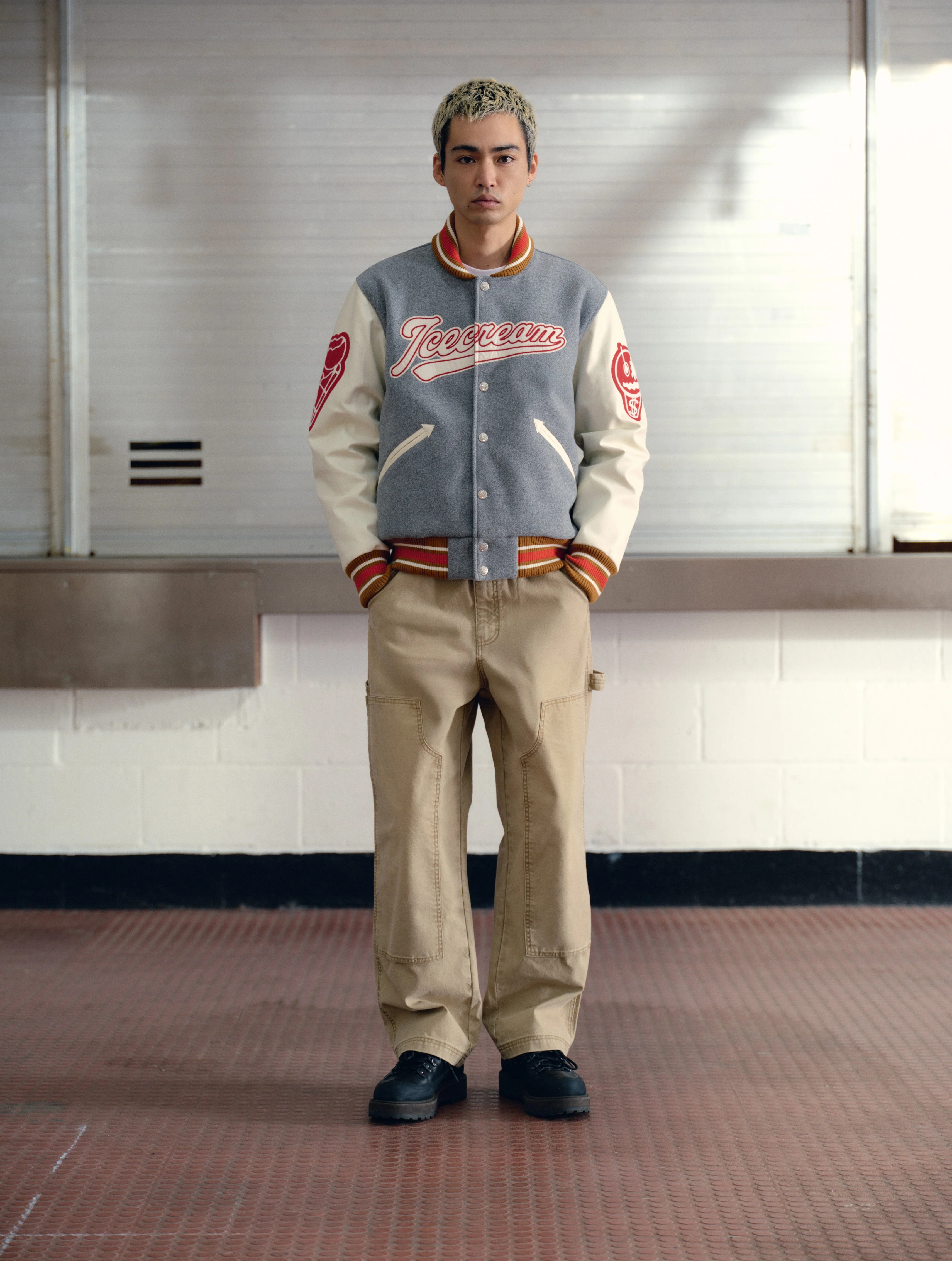 WAITRESS VARSITY JACKET - GREY - Image 3