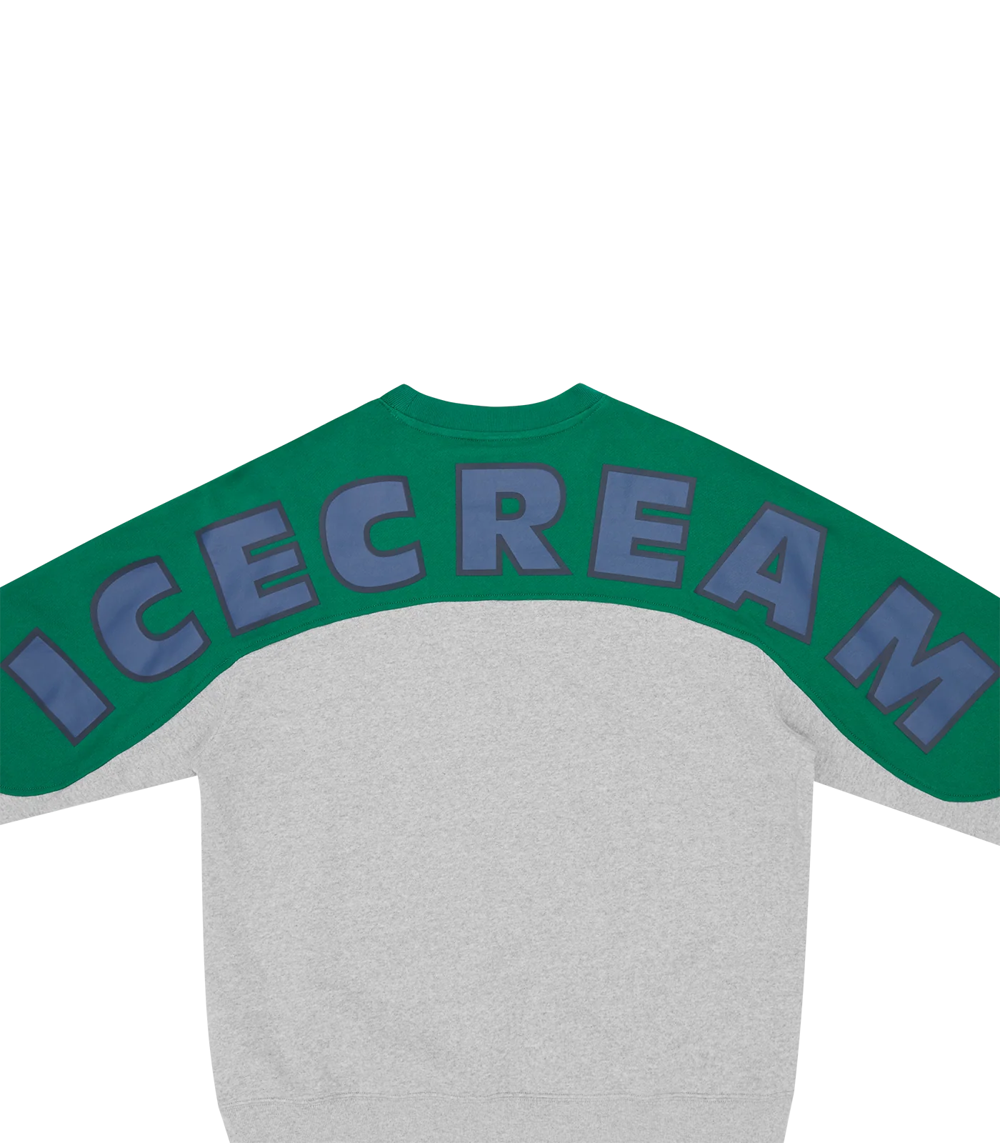 CONVENIENCE STORE PANELLED CREWNECK - GREEN/HEATHERGREY - Image 7