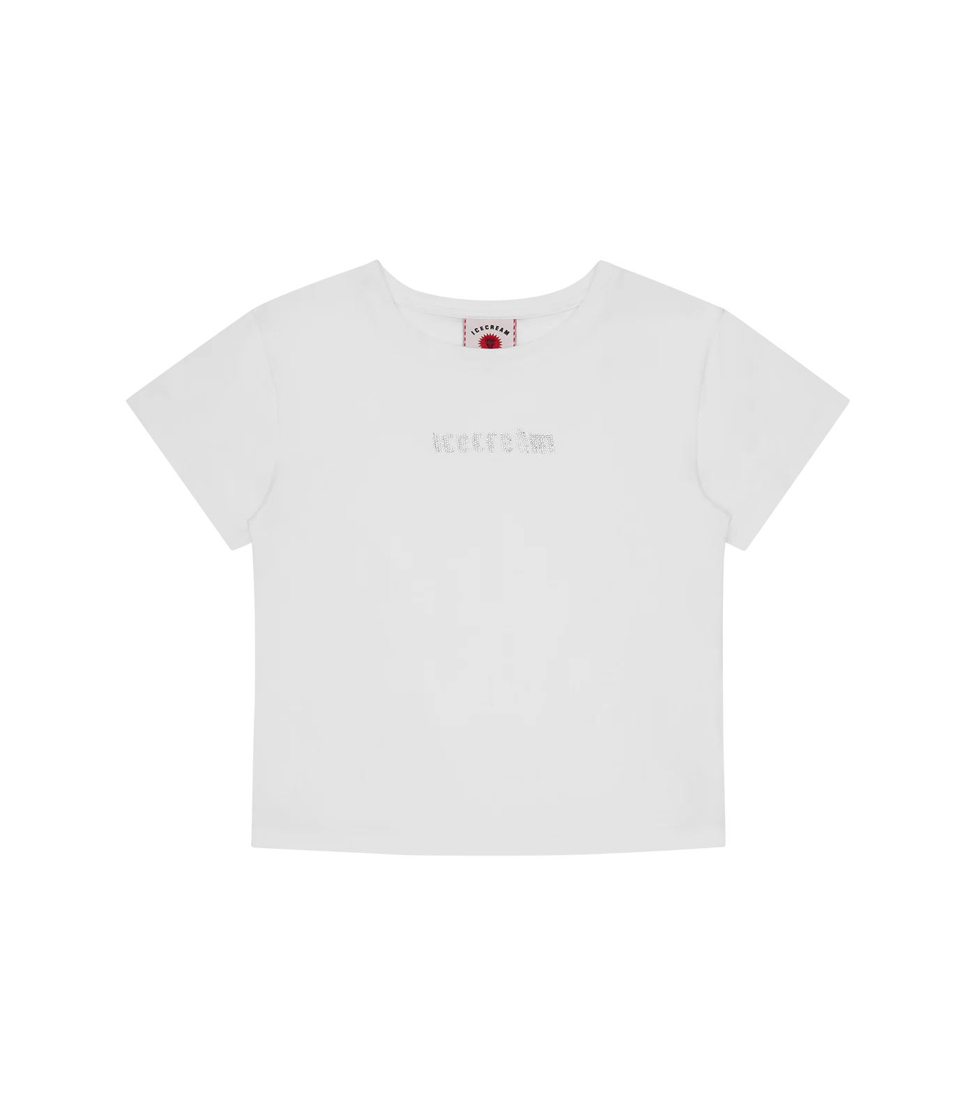CRYSTAL SOFT SERVE BABY TEE - WHITE