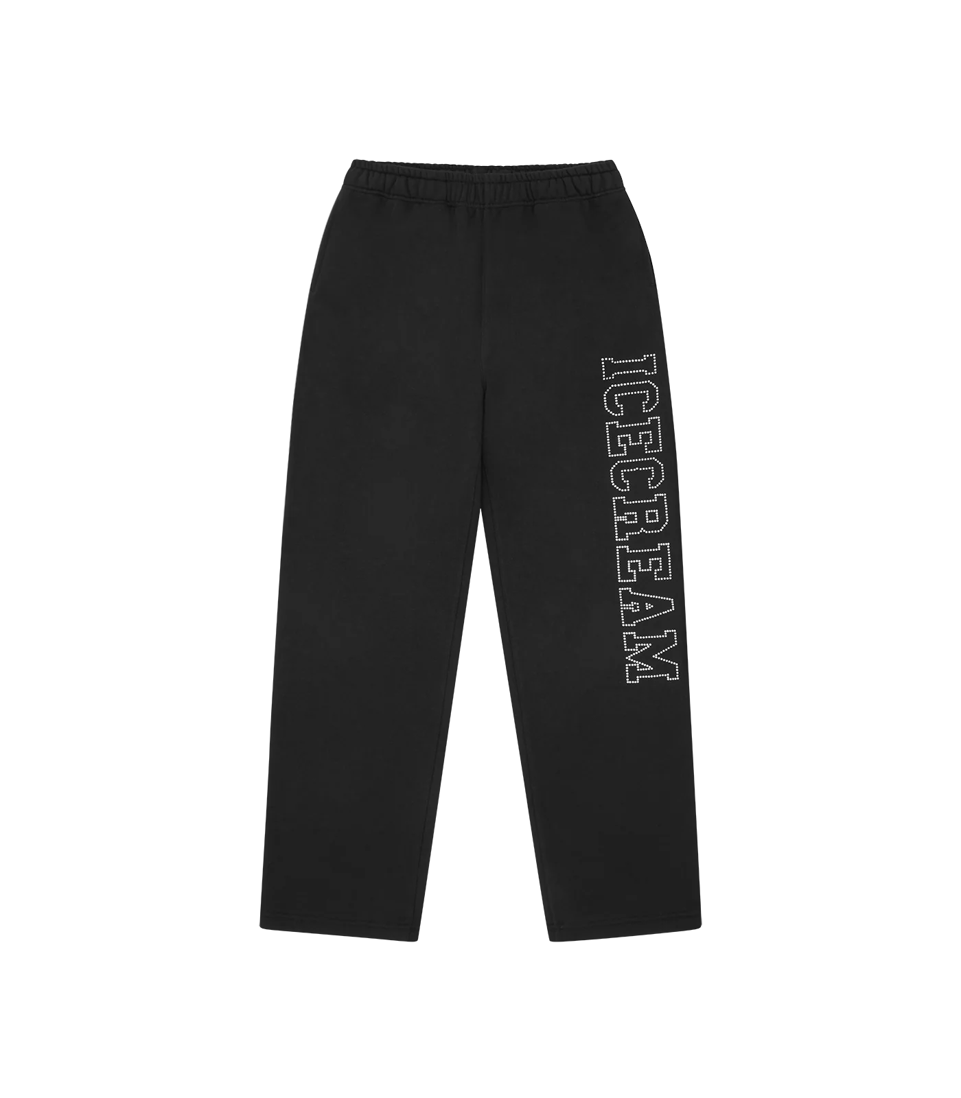 CRYSTAL STRAIGHT LEG SWEATPANTS - BLACK