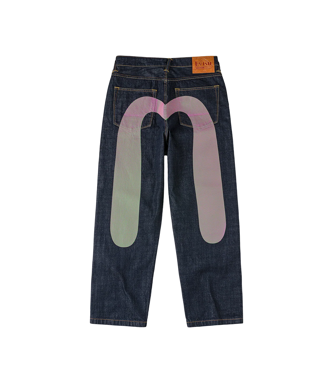 EVISU X ICECREAM DAICOCK PRINTED BAGGY JEANS - RINSE INDIGO - Image 2