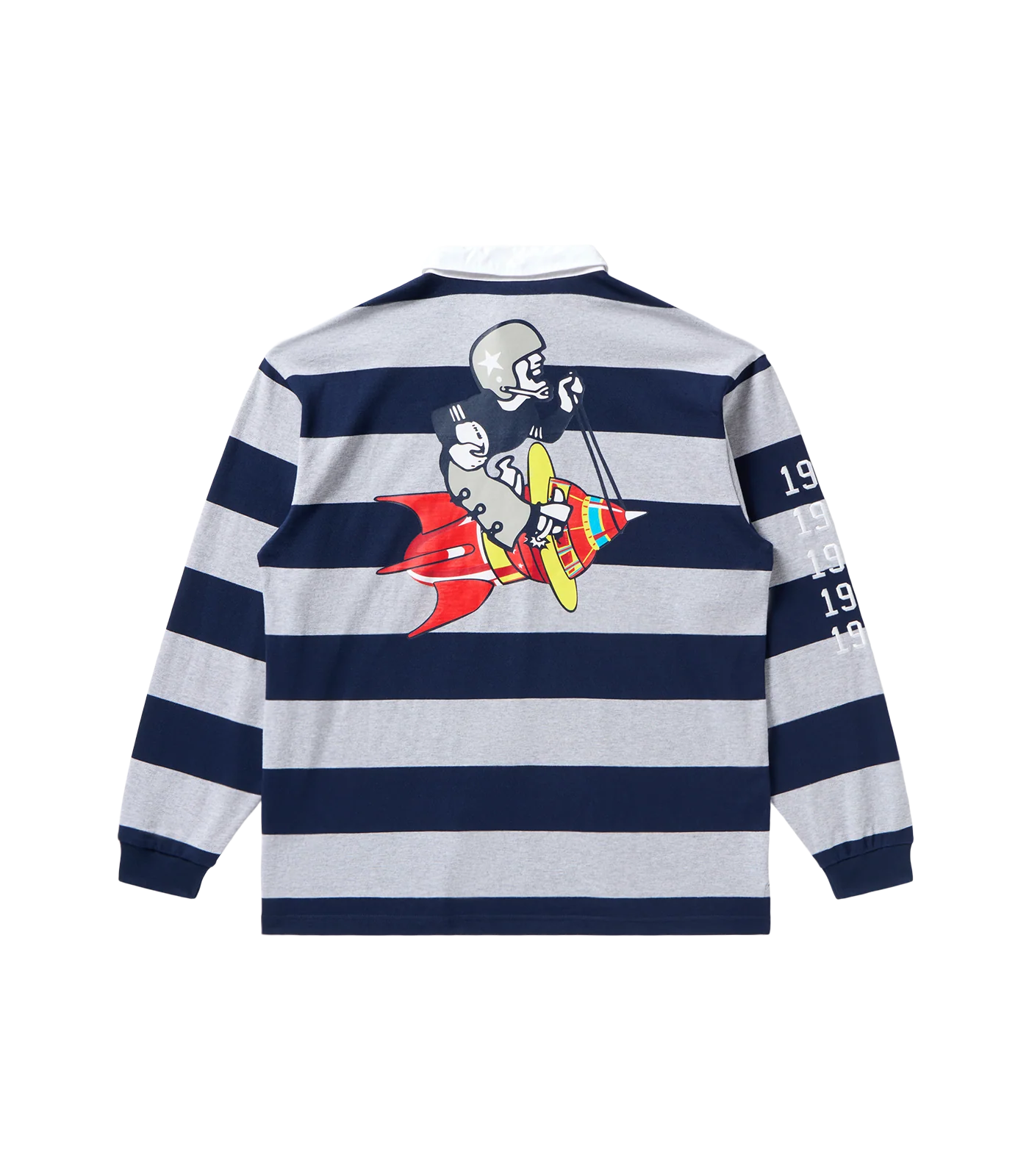 DALLAS COWBOYS L/S RUGBY - NAVY/GREY - Image 2