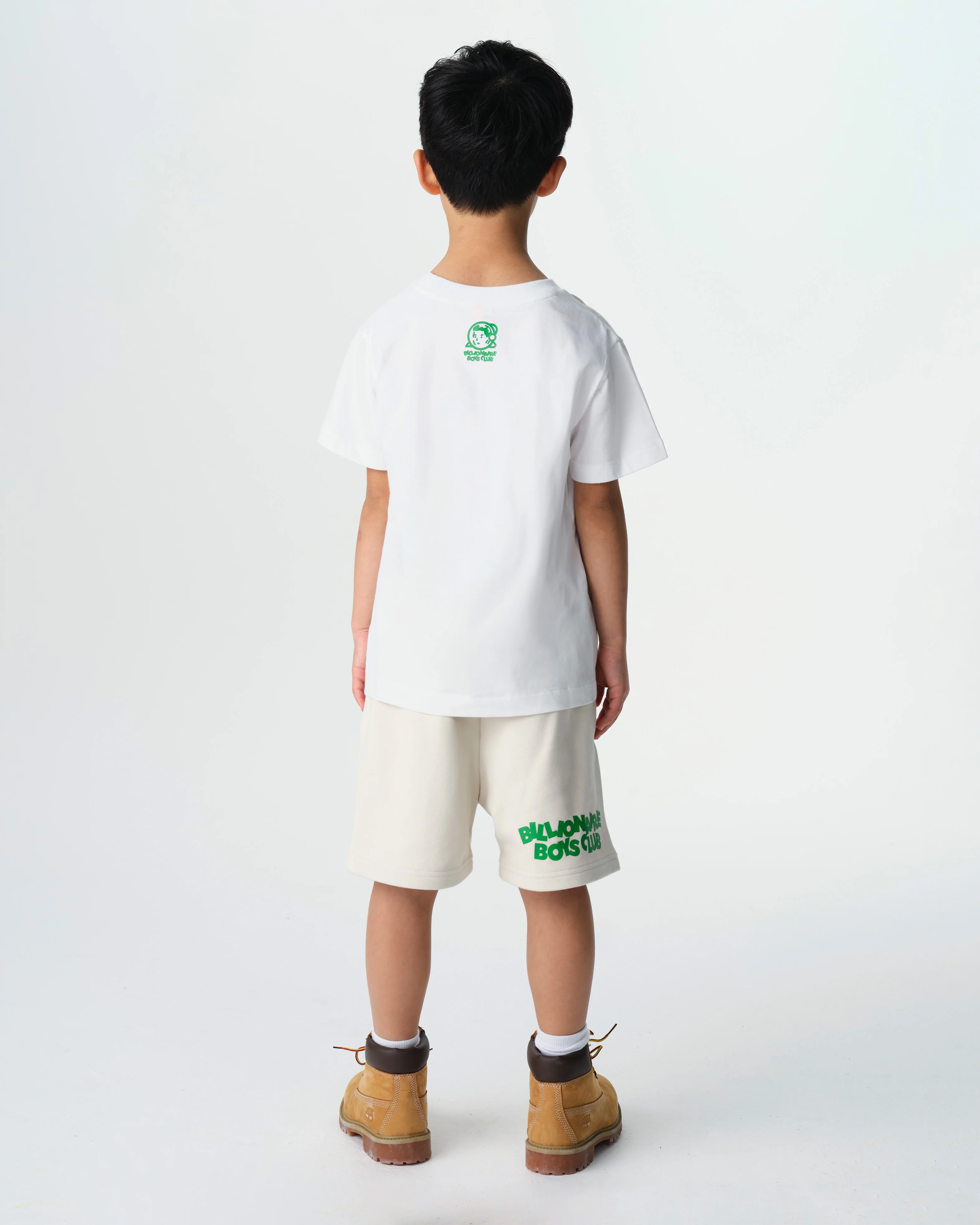 KIDS GRADIENT LOGO SHORTS - ECRU - Image 4