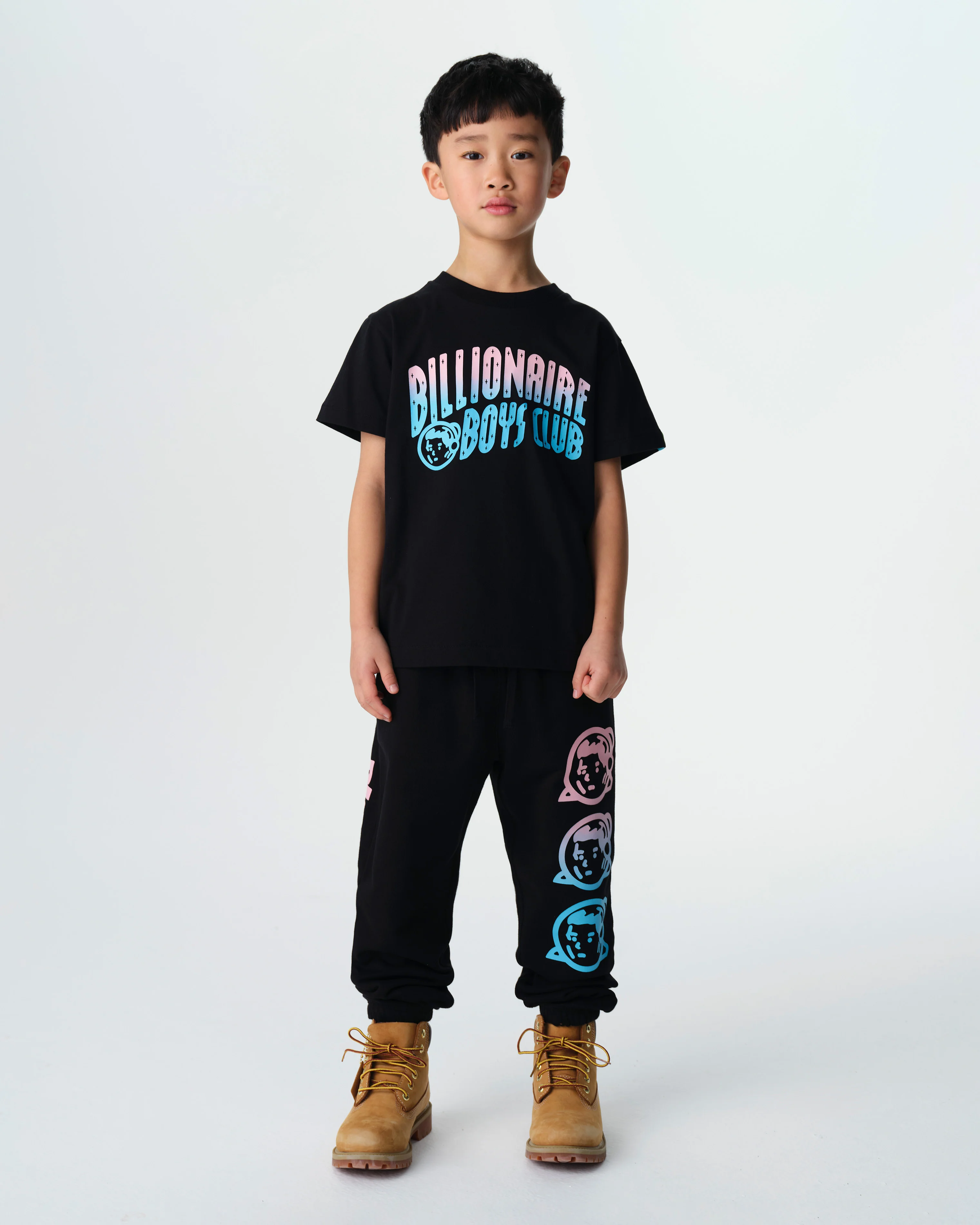 KIDS GRADIENT LOGO SWEATPANTS - BLACK - Image 3