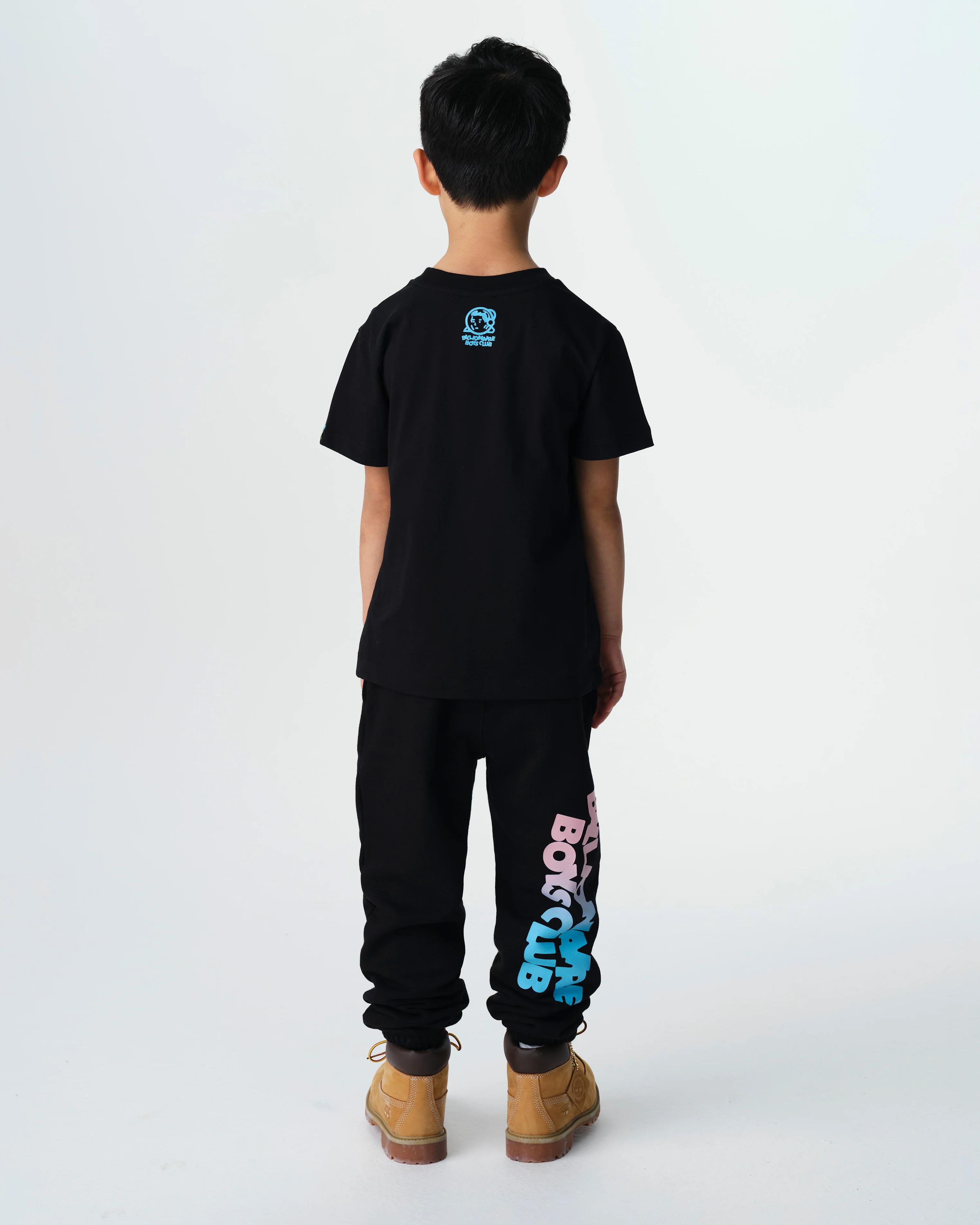 KIDS GRADIENT LOGO SWEATPANTS - BLACK - Image 4