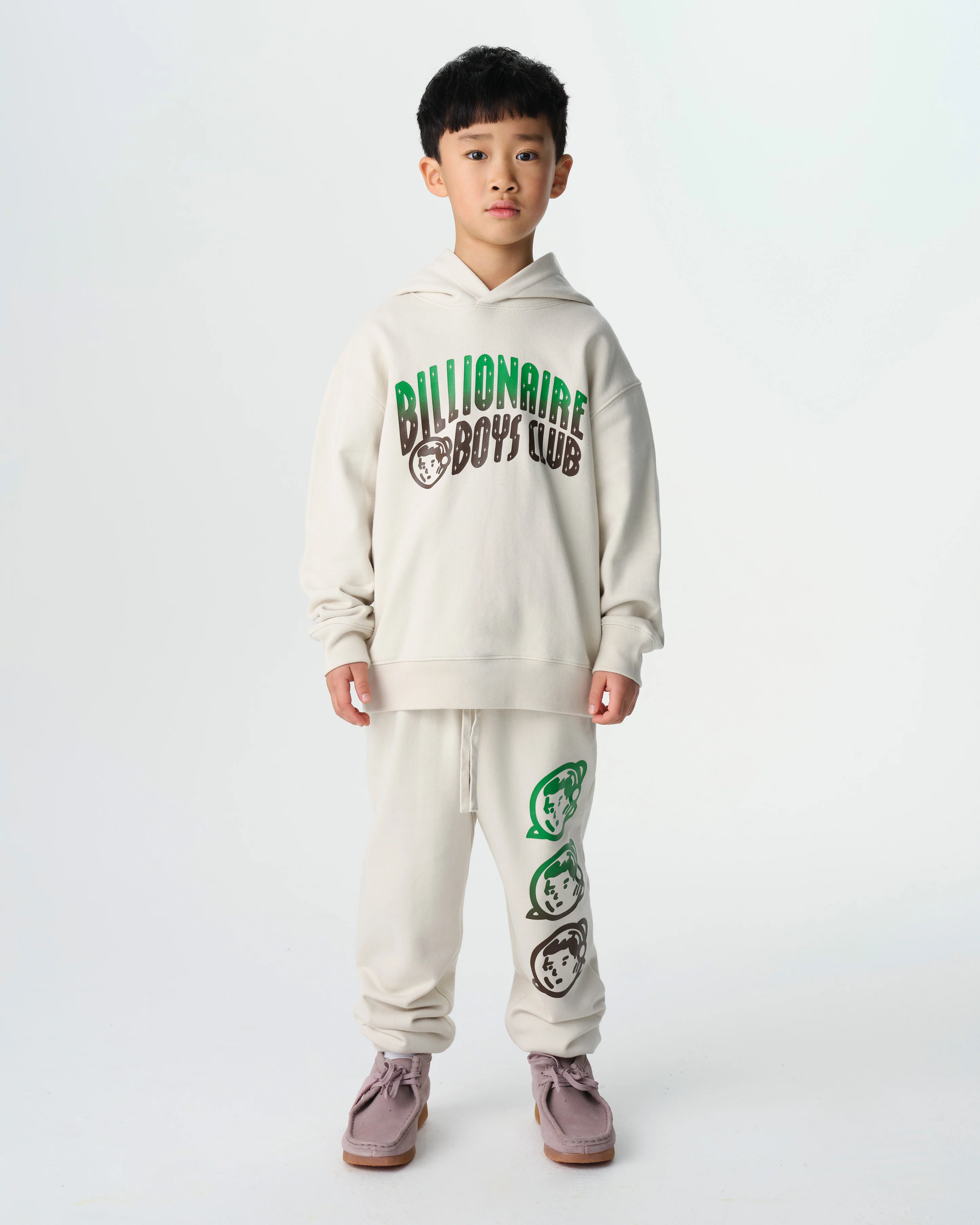 KIDS GRADIENT LOGO SWEATPANTS - ECRU - Image 3
