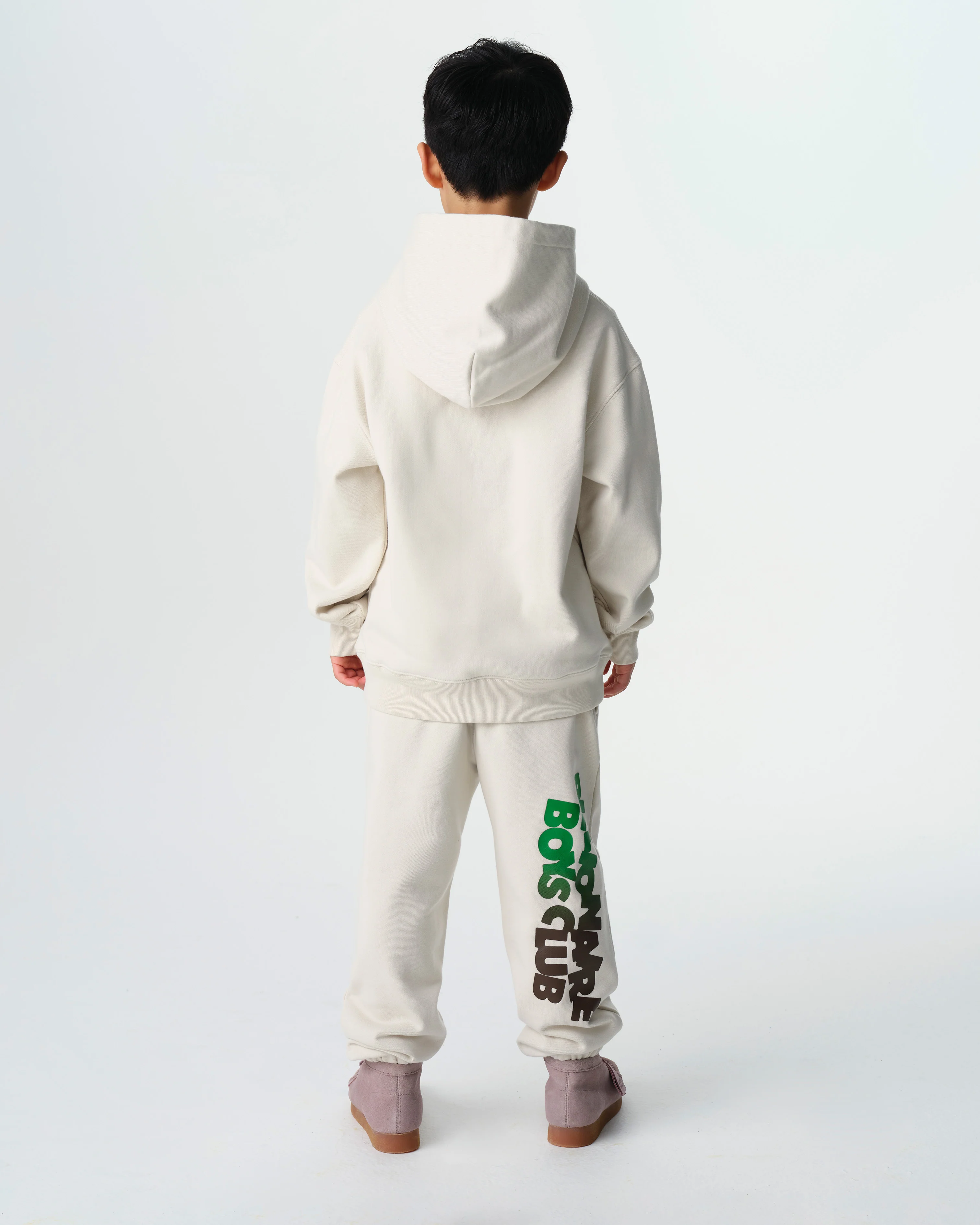 KIDS GRADIENT LOGO SWEATPANTS - ECRU - Image 4
