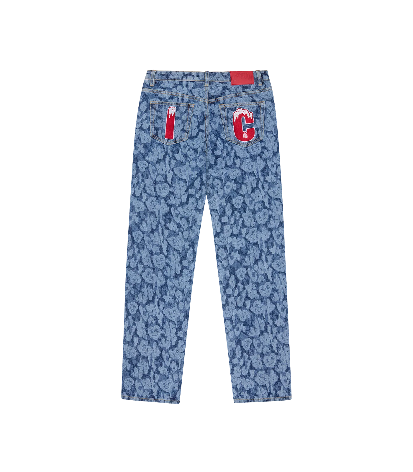 LASER CAMO DENIM PANTS - MID WASH BLUE - Image 2