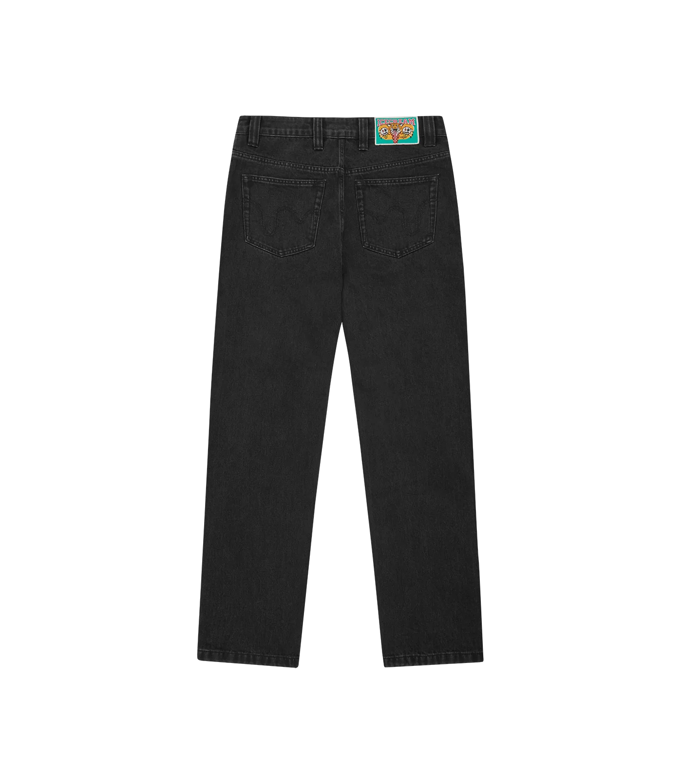 RUNNING DOG DOUBLE SCOOP DENIM PANT - BLACK - Image 2