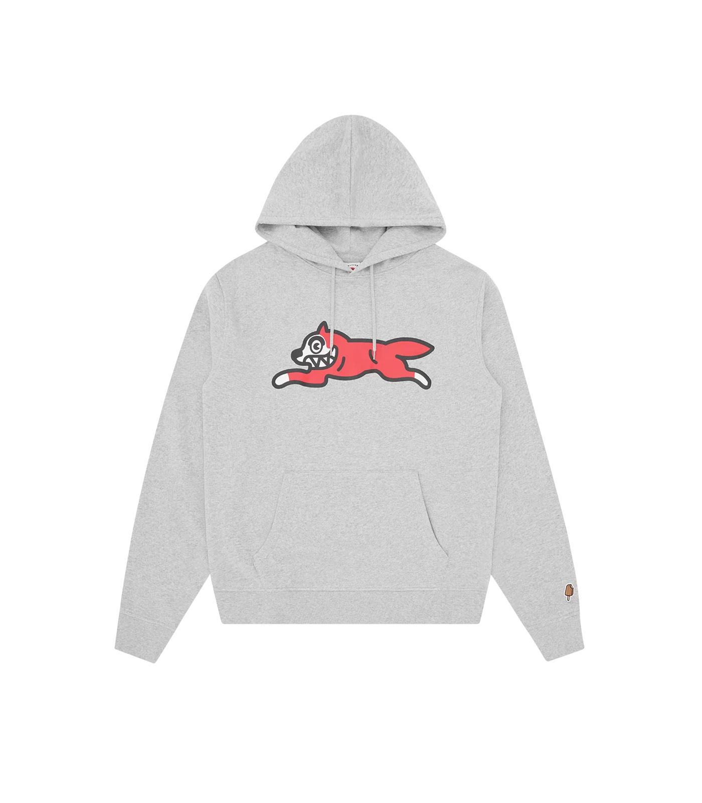 RUNNING DOG POPOVER HOOD - HEATHER GREY