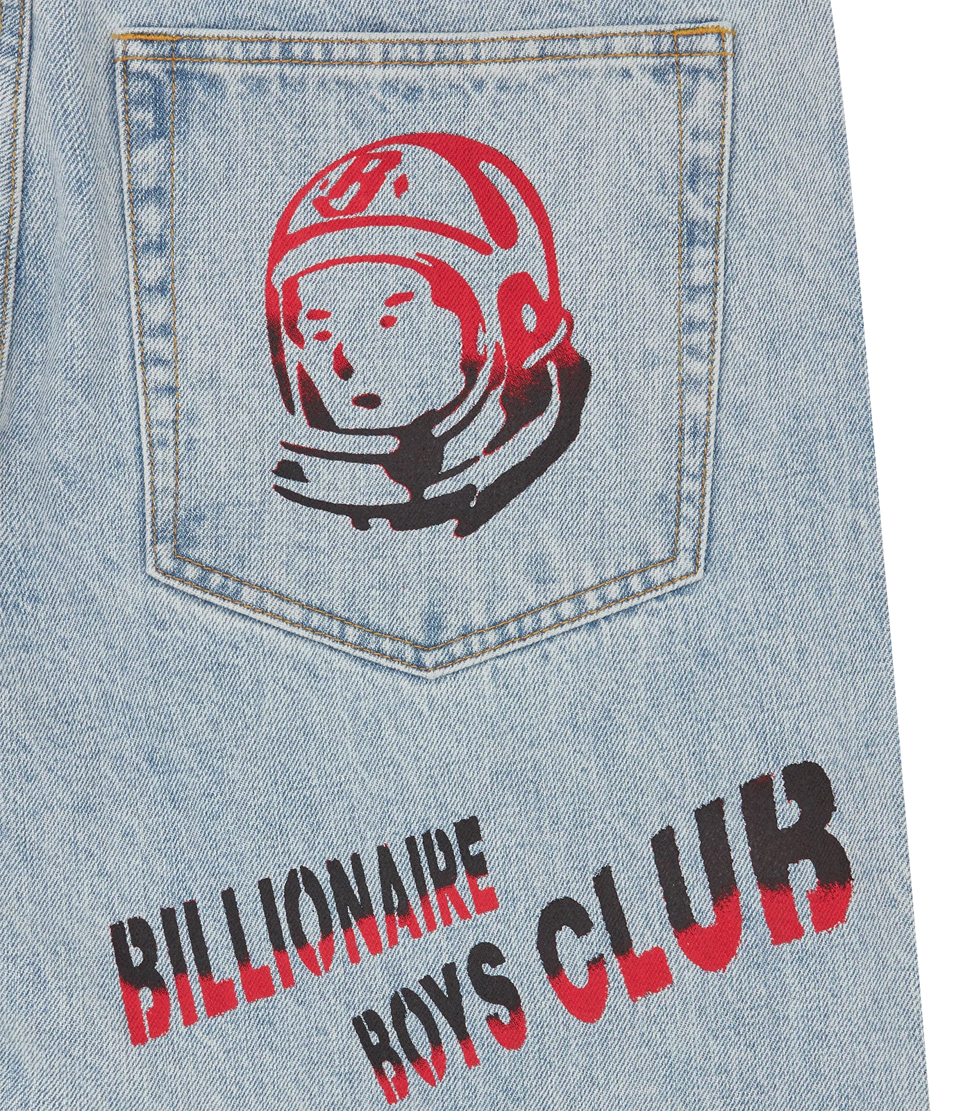 SOUVENIR STRAIGHT LEG DENIM PANTS - LIGHT WASH BLUE - Image 7