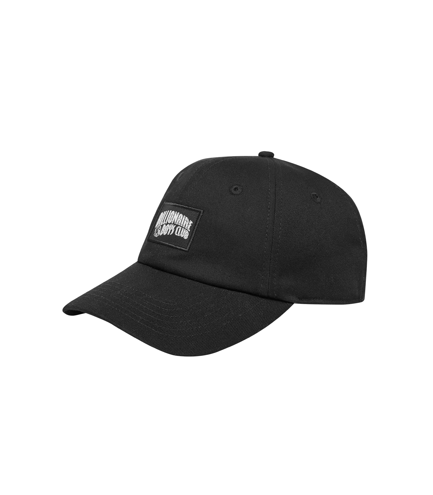 WOVEN PATCH ARCH LOGO CURVED VISOR CAP - BLACK